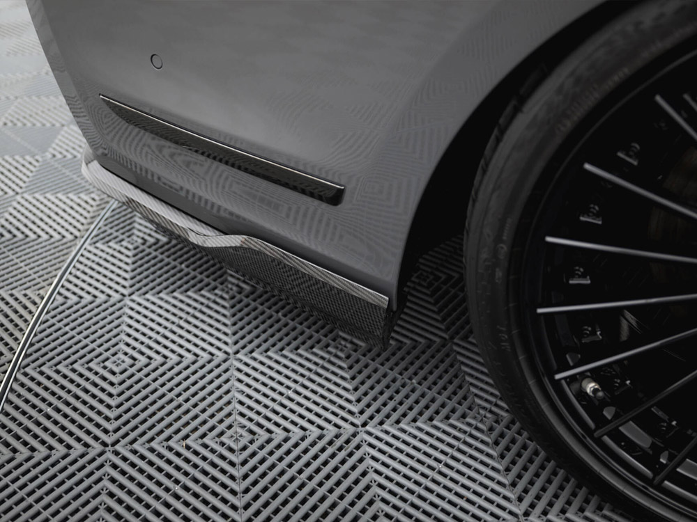 Prepreg Carbon Fiber Rear Splitter BMW 7 M-Pack G11 / G12 Facelift - 6 