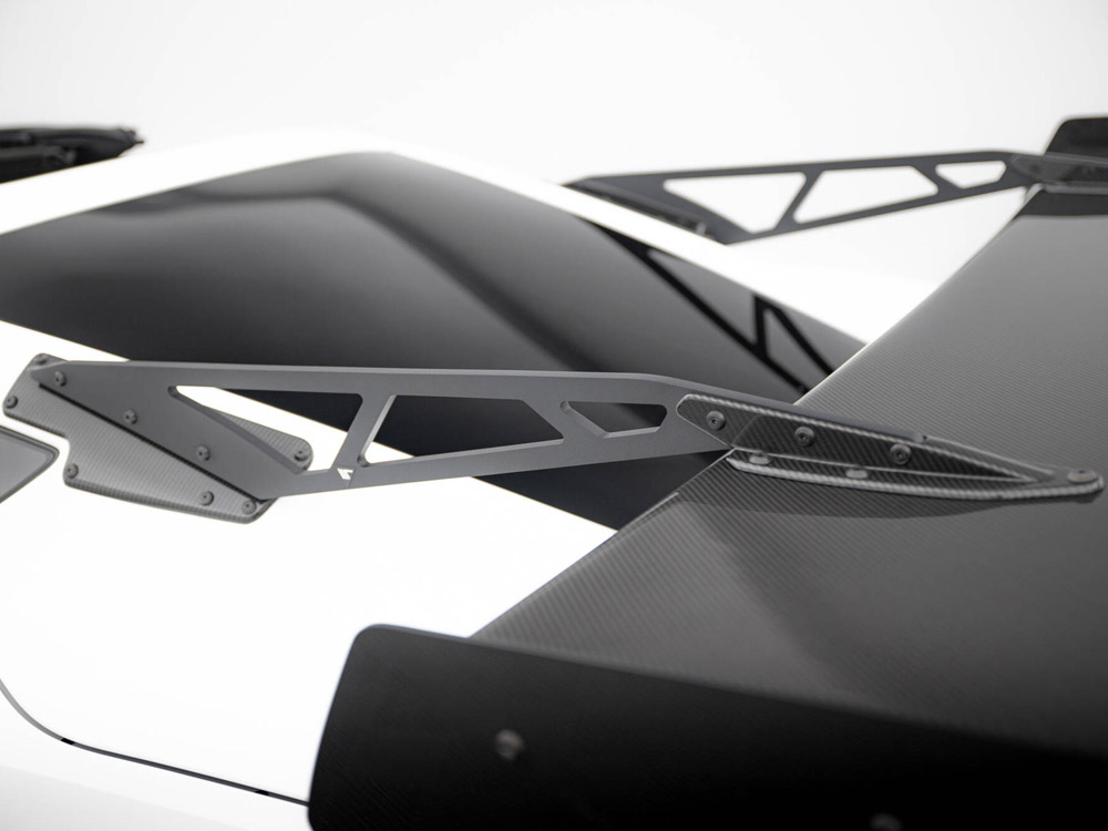 Carbon Spoiler With Upper Swan Mounting Chevrolet Corvette Stingray / Grand Sport C7 - 9 
