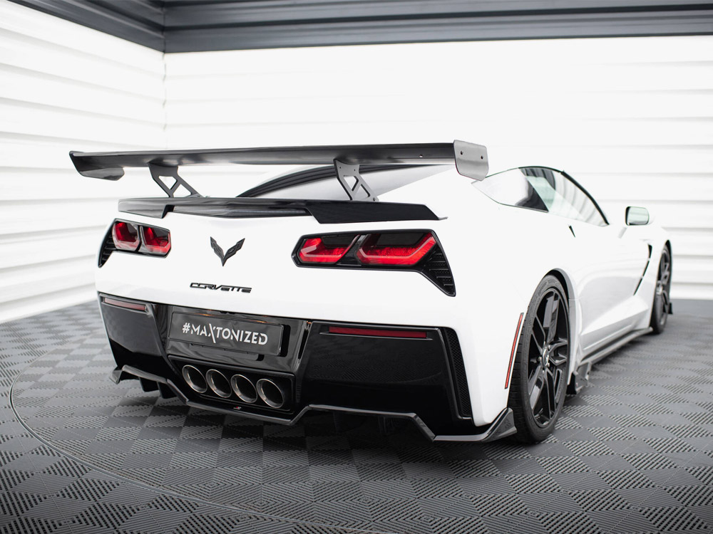 Carbon Spoiler With Internal Brackets Uprights Chevrolet Corvette Stingray / Grand Sport C7 - 2 