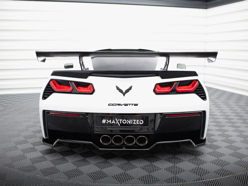 Carbon Spoiler With Internal Brackets Uprights Chevrolet Corvette Stingray / Grand Sport C7 - 3 