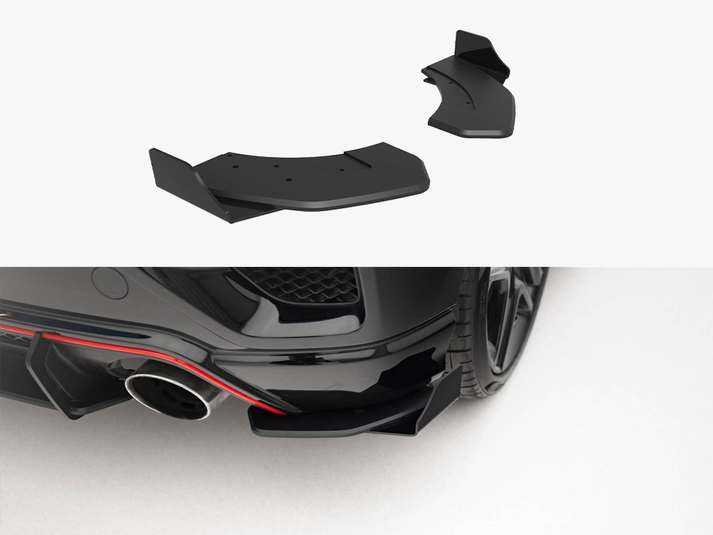 Street Pro Rear Side Splitters + Flaps Hyundai Veloster N Mk2 - 1 