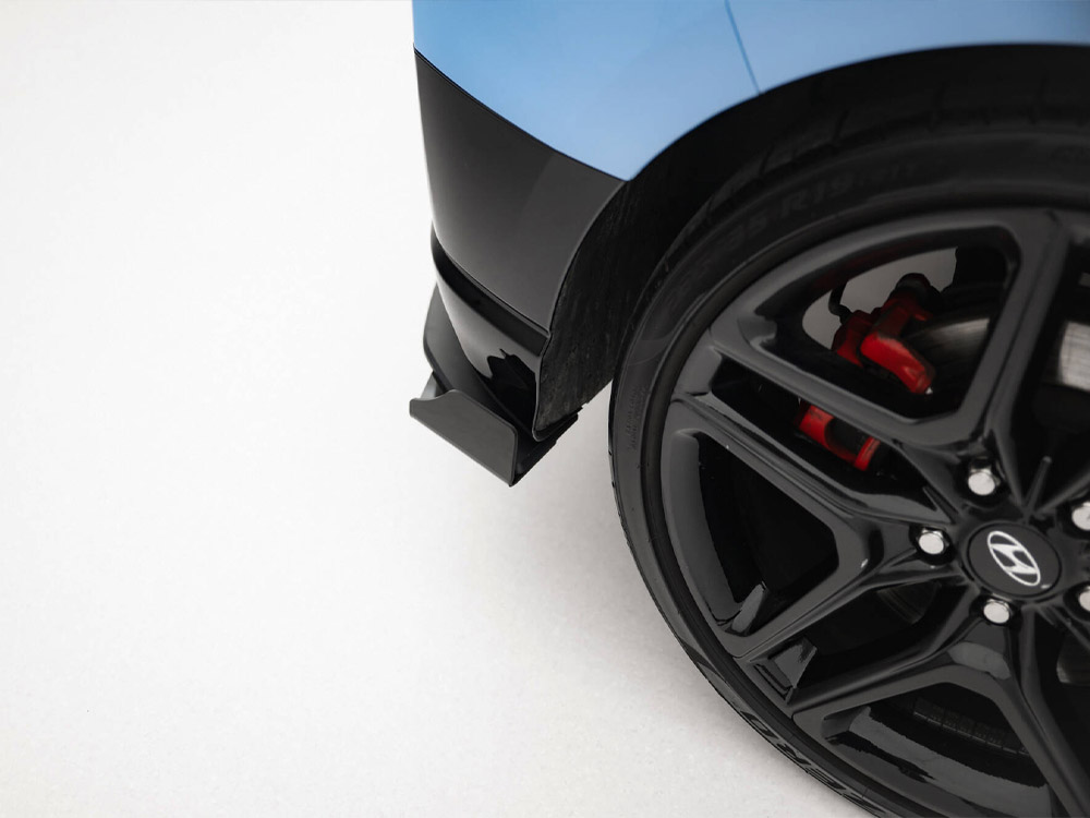 Street Pro Rear Side Splitters + Flaps Hyundai Veloster N Mk2 - 4 