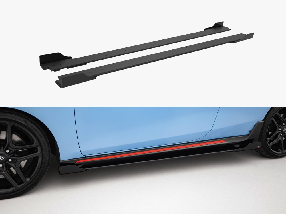 Street PRO Side Skirts Diffusers + Flaps Hyundai Veloster N Mk2 - 1 