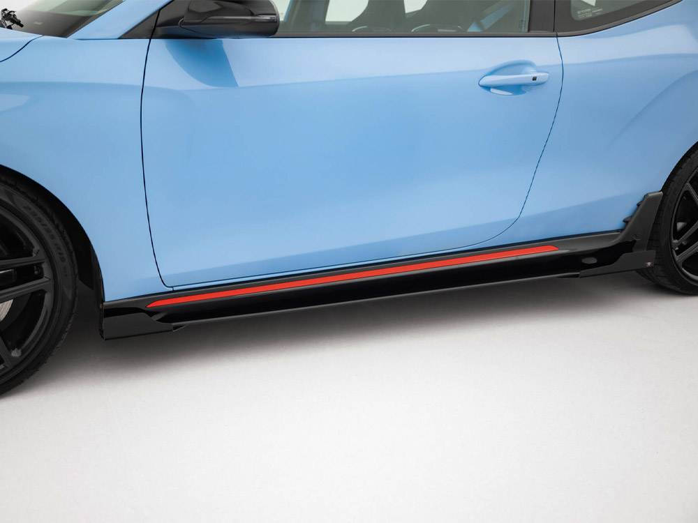 Street PRO Side Skirts Diffusers + Flaps Hyundai Veloster N Mk2 - 3 