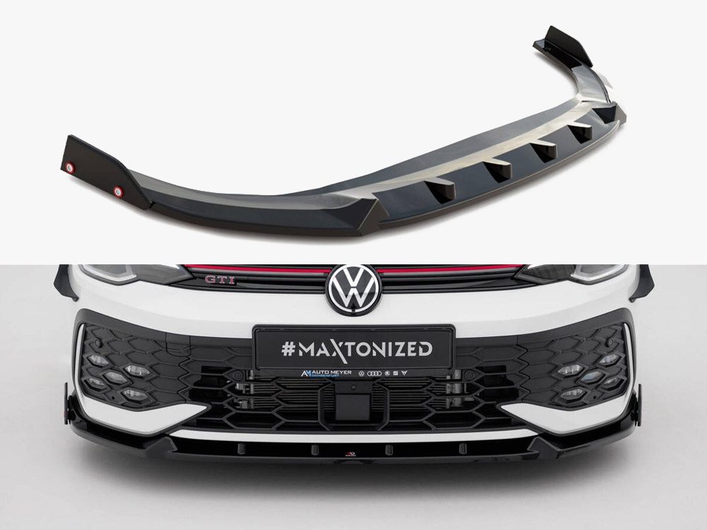 Front Splitter V.2 + Flaps Volkswagen Golf GTI / GTE / R-Line Mk8 Facelift - 1 