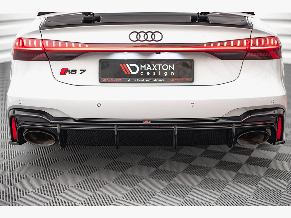 Rear Valance compatible with Audi RS 7 C8 (Version with towbar) - 4 