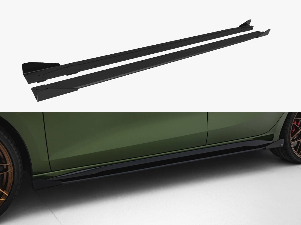 Street PRO Side Skirts Diffusers + Flaps Audi S3 Sportback / A3 S-Line Sportback 8Y Facelift - 1 