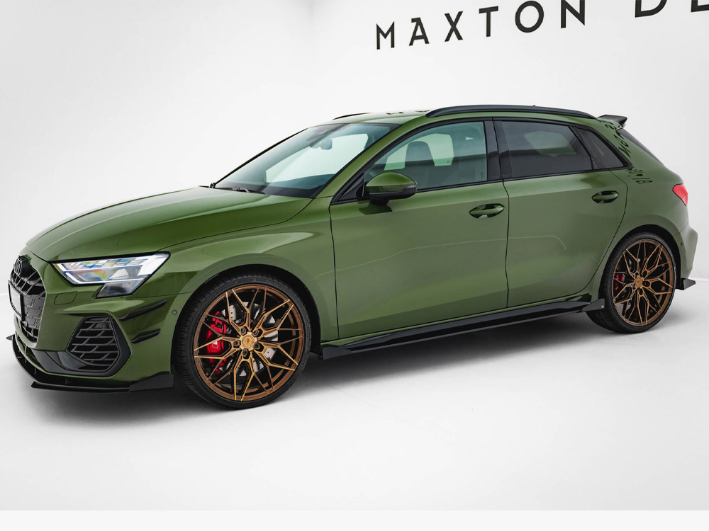 Street PRO Side Skirts Diffusers + Flaps Audi S3 Sportback / A3 S-Line Sportback 8Y Facelift - 2 