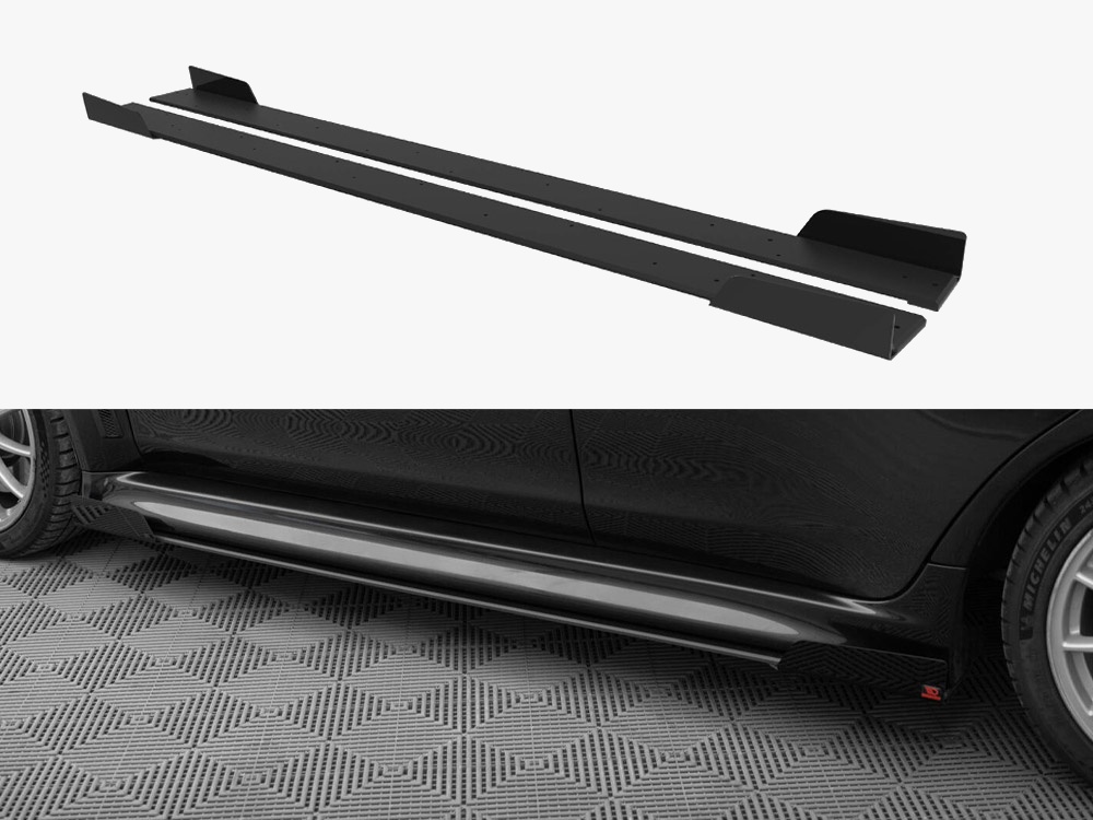 Street PRO Side Skirts Diffusers + Flaps Mitsubishi Lancer EVO X - 1 