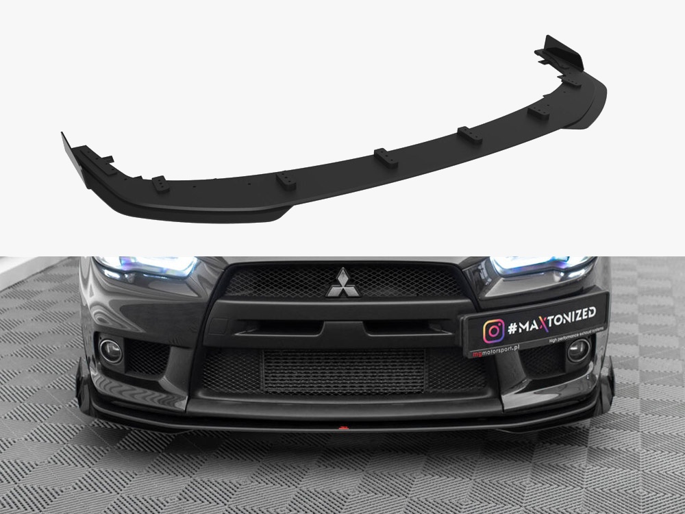 Street PRO Front Splitter V.1 + Flaps Mitsubishi Lancer EVO X - 1 