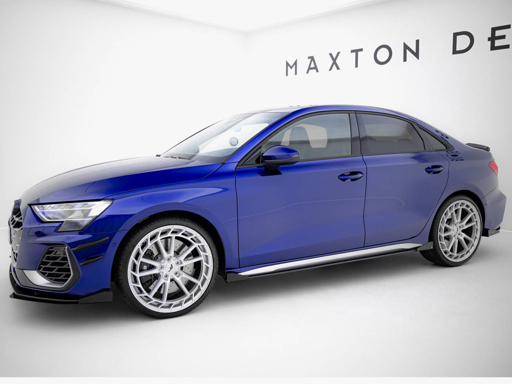 Street PRO Side Skirts Diffusers + Flaps Audi A3 S-Line Sedan / S3 Sedan 8Y Facelift - 2 