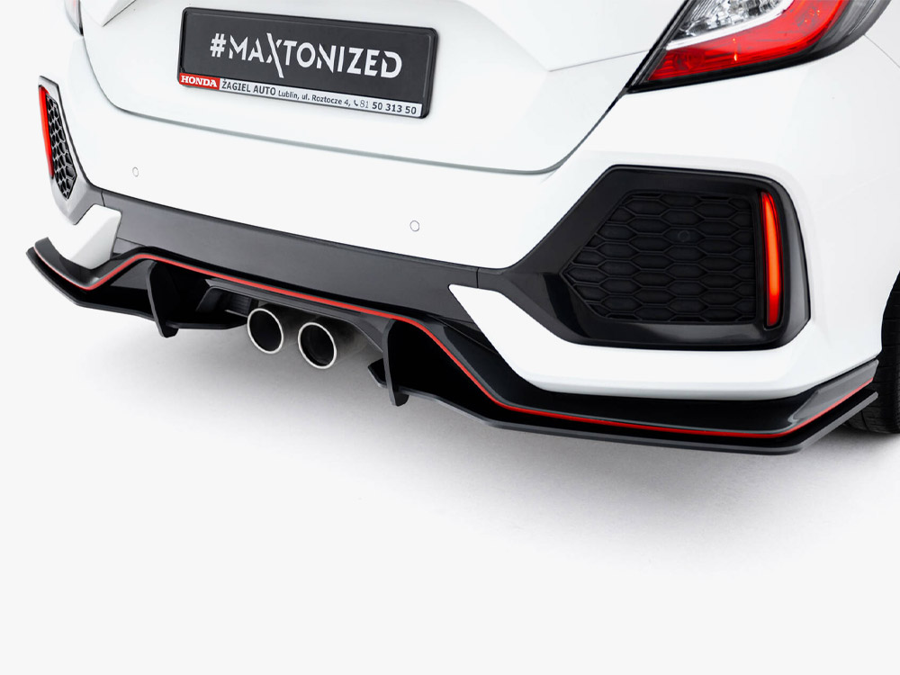 Street Pro Rear Side Splitters Honda Civic Sport Mk10 - 3 