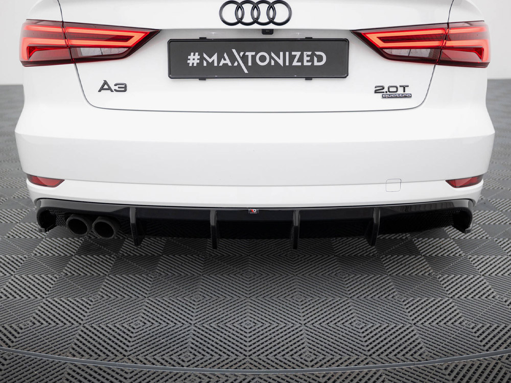 Rear Valance Audi A3 Sedan 8V Facelift (Version with dual exhaust tips on one side) - 3 