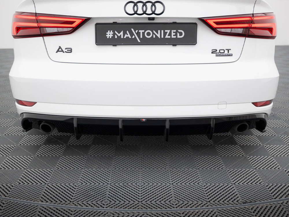 Rear Valance Audi A3 Sedan 8V Facelift (Version with single exhaust tips on both sides) - 4 