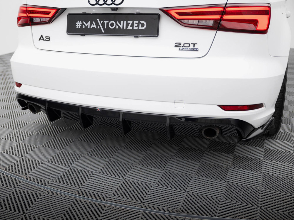 Rear Valance Audi A3 Sedan 8V Facelift (Version with single exhaust tips on both sides) - 3 
