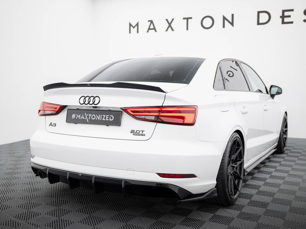 Rear Valance Audi A3 Sedan 8V Facelift (Version with single exhaust tips on one side) - 2 