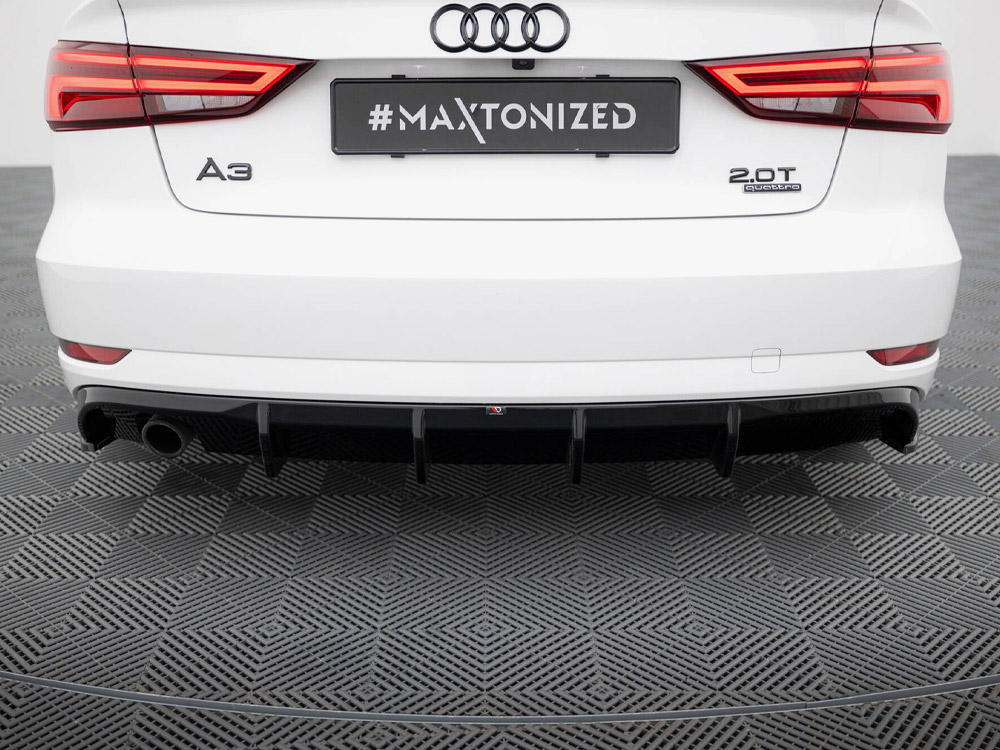 Rear Valance Audi A3 Sedan 8V Facelift (Version with single exhaust tips on one side) - 3 