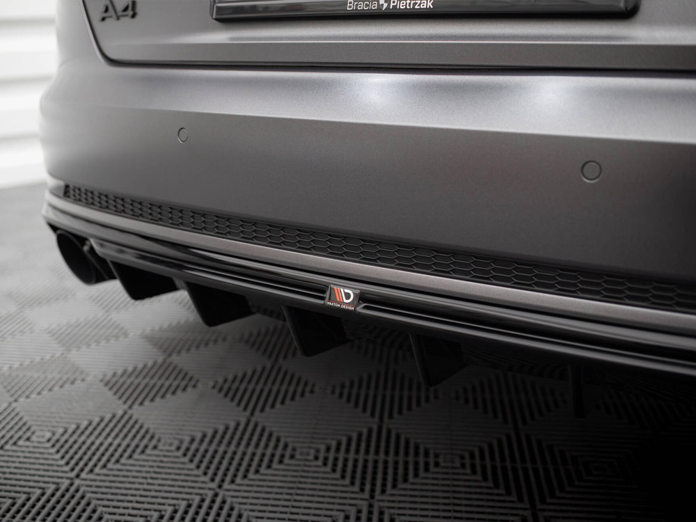 Rear Valance Audi A4 S-Line B9 (Version with single exhaust tip on one side) - 4 