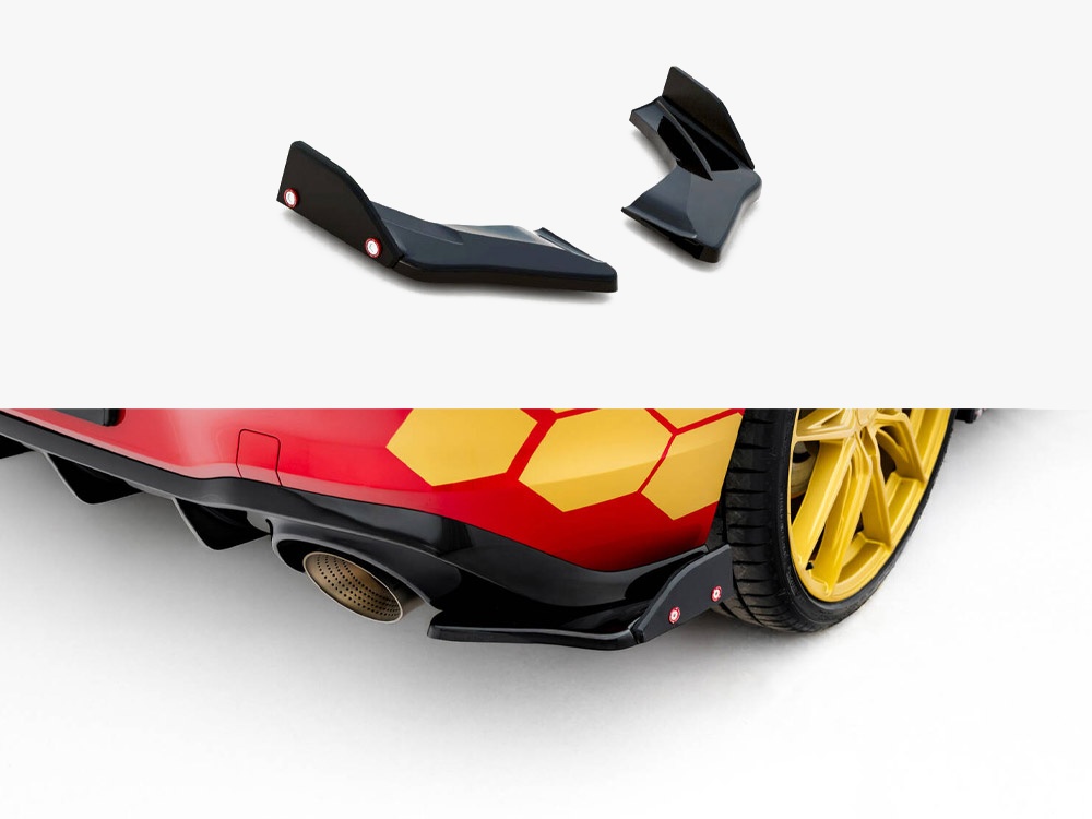 Rear Side Splitters V.1 + Flaps Volkswagen Golf GTI Clubsport Mk8 Facelift - 1 