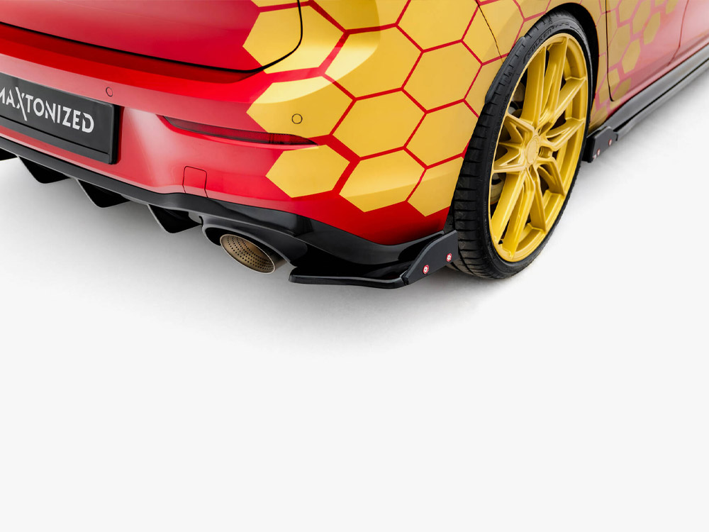 Rear Side Splitters V.1 + Flaps Volkswagen Golf GTI Clubsport Mk8 Facelift - 3 