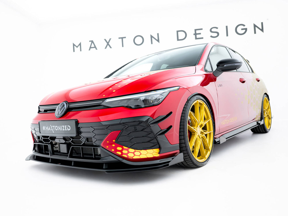 Street PRO Front Splitter + Flaps Volkswagen Golf GTI Clubsport Mk8 Facelift - 2 