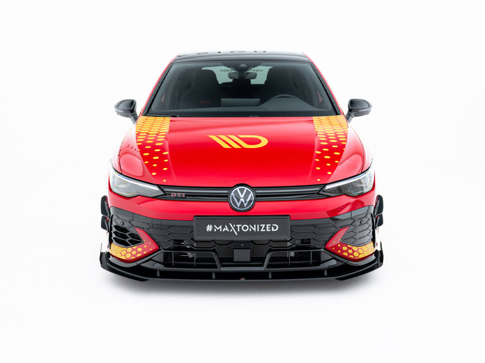 Street PRO Front Splitter + Flaps Volkswagen Golf GTI Clubsport Mk8 Facelift - 3 