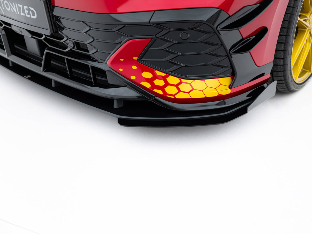 Street PRO Front Splitter + Flaps Volkswagen Golf GTI Clubsport Mk8 Facelift - 5 
