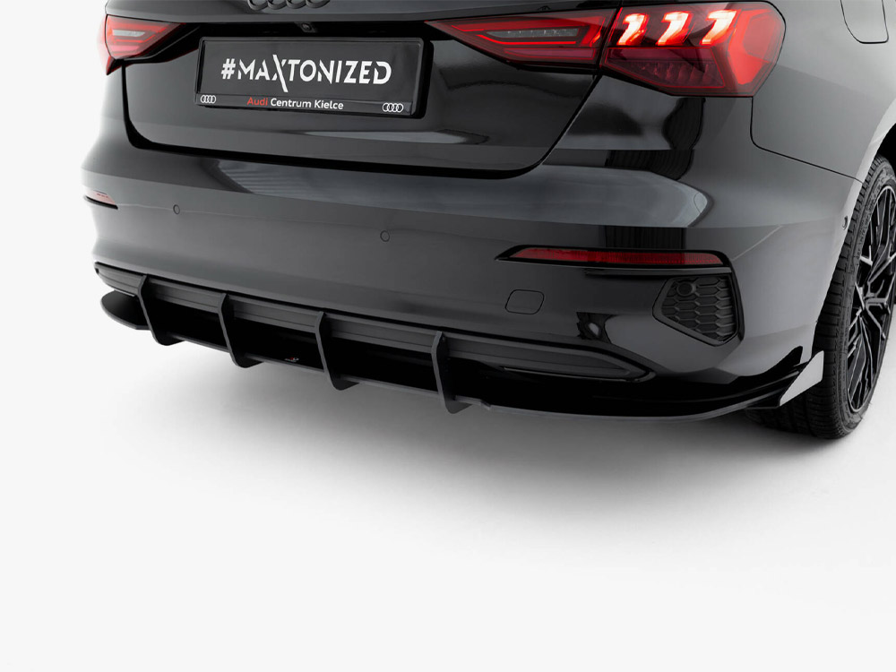 Street PRO Rear Diffuser + Flaps Audi A3 Sedan 8Y - 3 