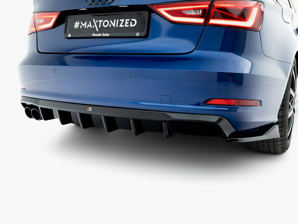 Rear Valance Audi A3 Sedan 8V (Version with dual exhaust tips on one side) - 4 