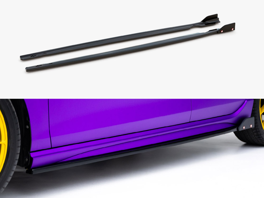 Side Skirts Diffusers V.2 + Flaps Volkswagen Golf R Mk8 Facelift - 1 