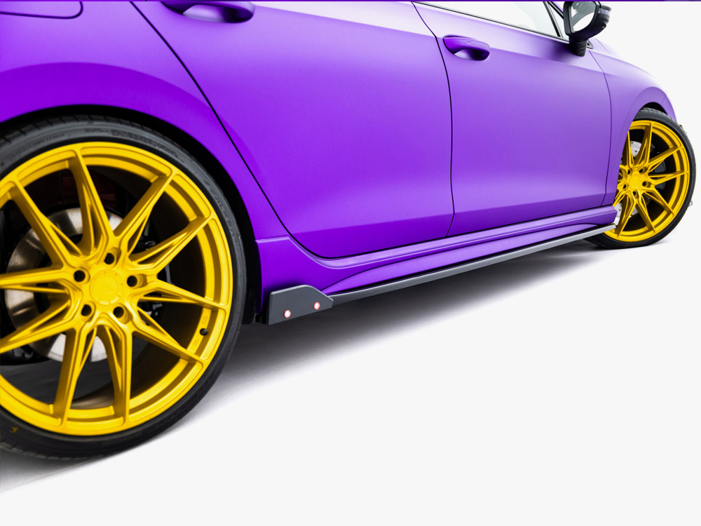 Side Skirts Diffusers V.2 + Flaps Volkswagen Golf R Mk8 Facelift - 4 