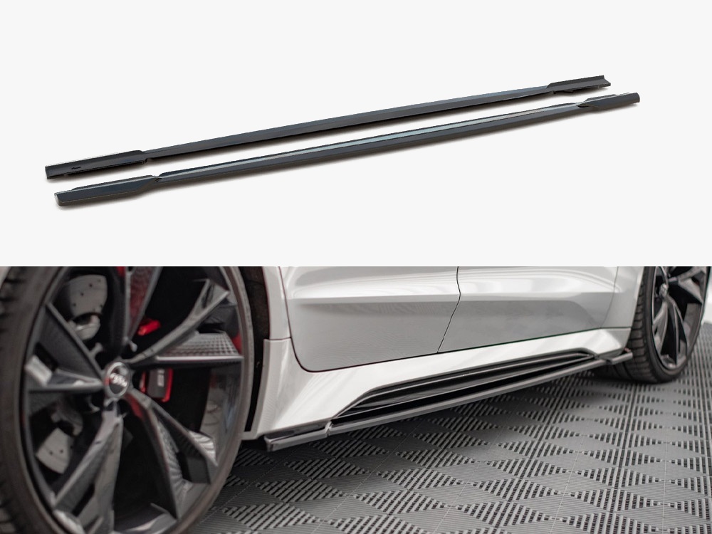 Side Skirts Splitters V.1 compatible with Audi RS 7 C8 - 1 