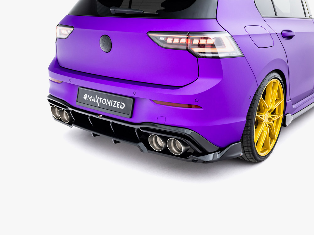 Rear Splitter (Vertical Bars) V.1 Volkswagen Golf R Mk8 / Mk8 Facelift - 4 
