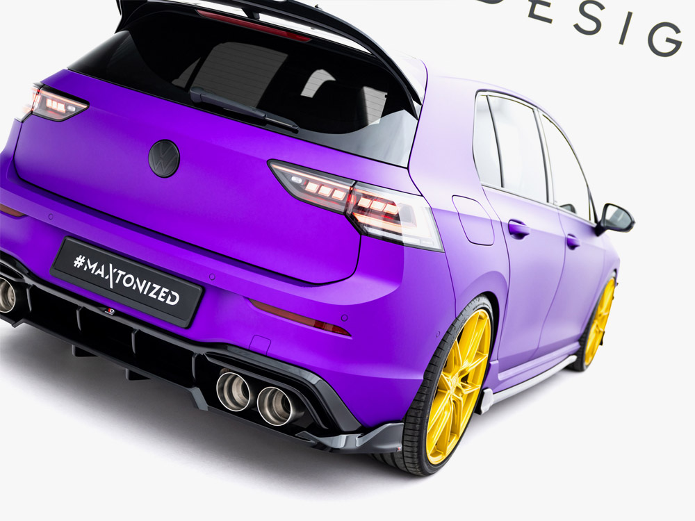 Rear Splitter (Vertical Bars) V.1 Volkswagen Golf R Mk8 / Mk8 Facelift - 5 
