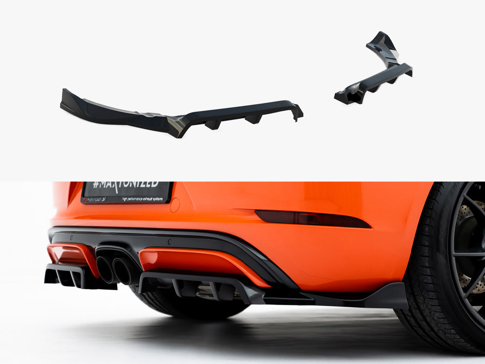 Rear Splitter (Vertical Bars) Porsche 718 Cayman GTS 982c - 1 