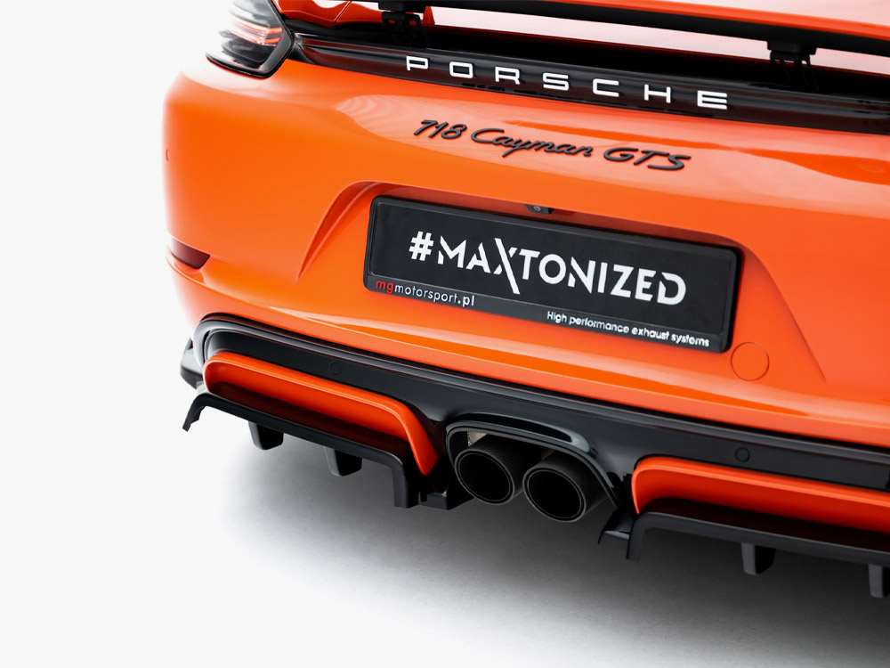 Rear Splitter (Vertical Bars) Porsche 718 Cayman GTS 982c - 4 
