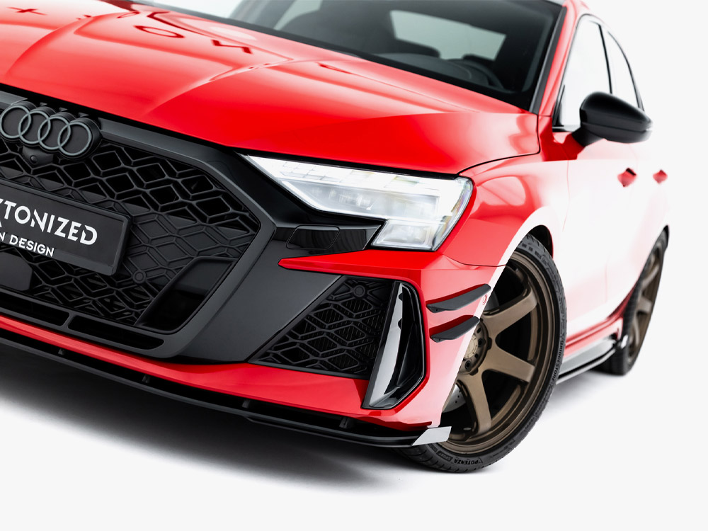 Street PRO Front Splitter + Flaps Audi RS3 Sedan 8Y Facelift - 5 