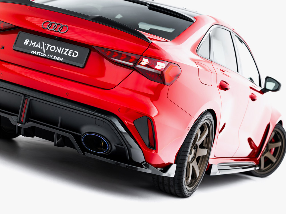 Rear Splitter (Vertical Bars) V.2 Audi RS3 Sedan 8Y Facelift - 4 