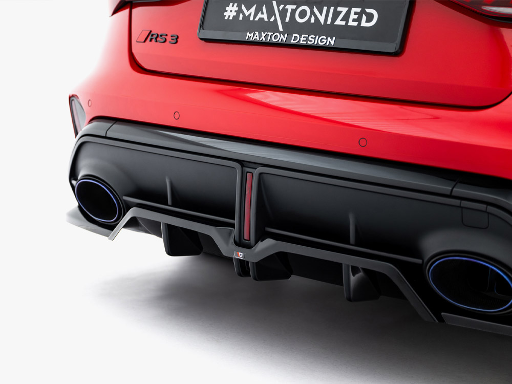 Rear Splitter (Vertical Bars) V.2 Audi RS3 Sedan 8Y Facelift - 5 