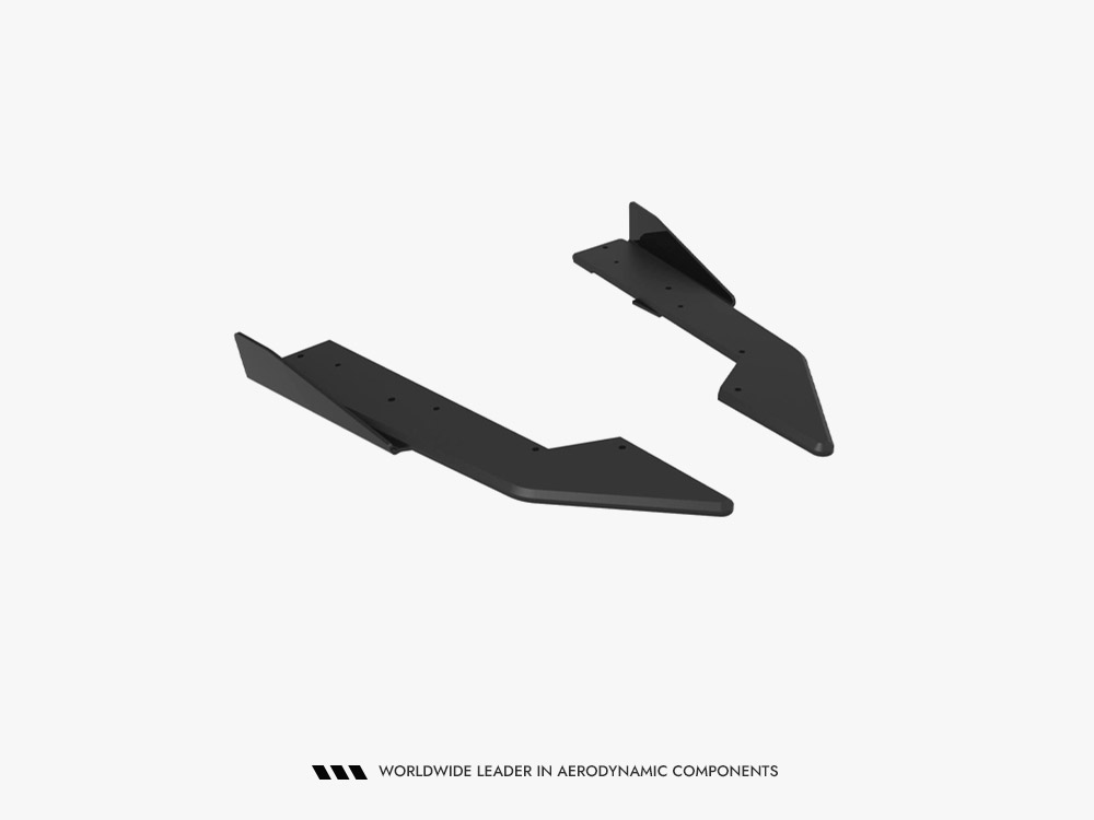 Street Pro Rear Side Splitters + Flaps Ford Mustang GT Mk7 - 5 