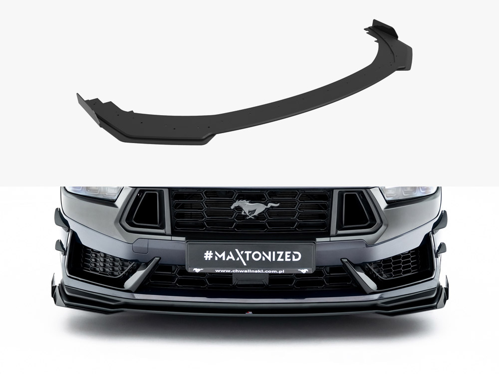 Street PRO Front Splitter + Flaps Ford Mustang Dark Horse Mk7 - 1 