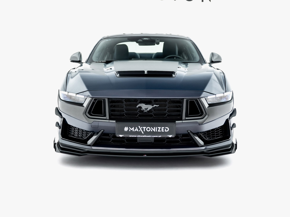 Street PRO Front Splitter + Flaps Ford Mustang Dark Horse Mk7 - 5 