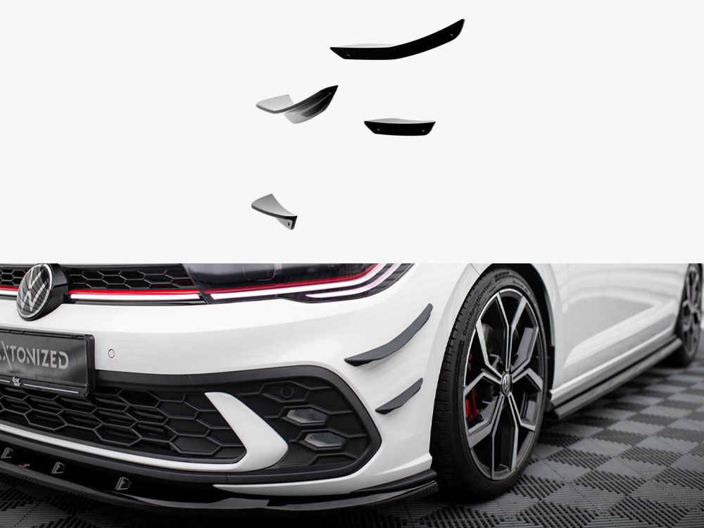 Front Bumper Wings (Canards) Volkswagen Polo GTI Mk6 Facelift - 1 