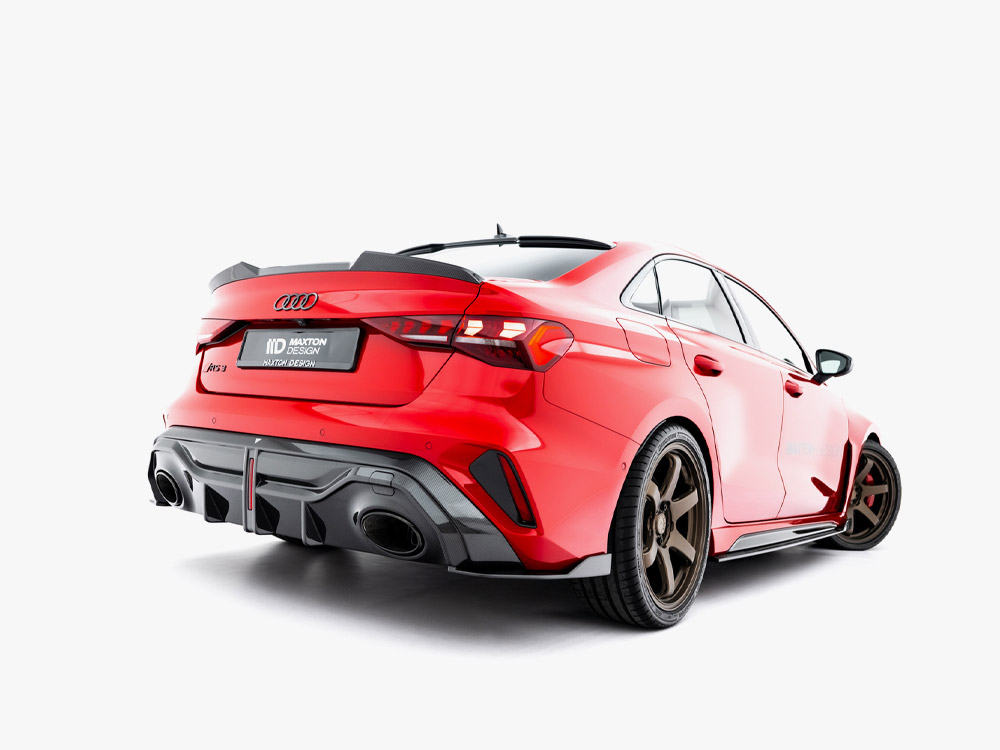 Prepreg Carbon Fiber Rear Side Splitters Audi RS3 Sedan 8Y Facelift - 3 