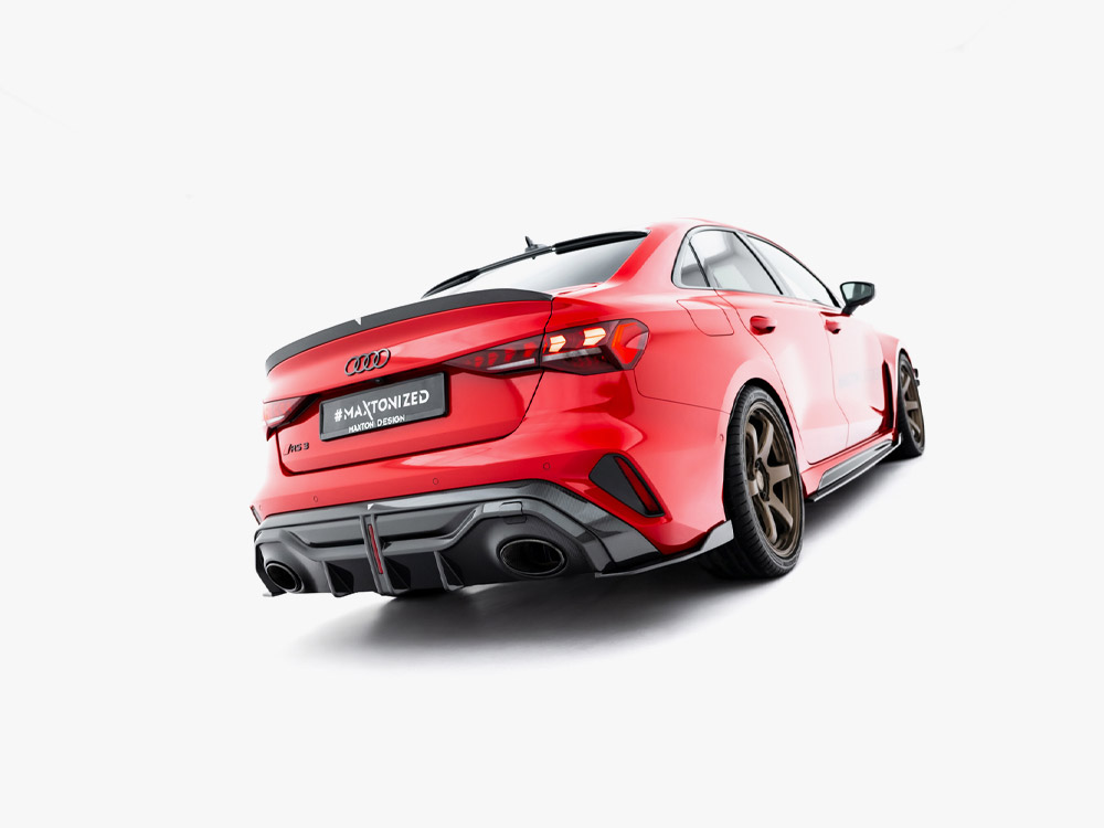 Prepreg Carbon Fiber Tailgate Spoiler V.2 Audi RS3 / S3 / A3 S-Line / A3 Sedan 8Y Facelift - 3 