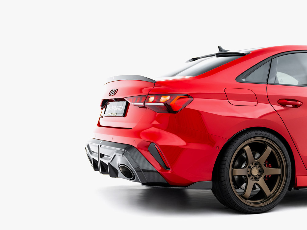 Prepreg Carbon Fiber Tailgate Spoiler V.2 Audi RS3 / S3 / A3 S-Line / A3 Sedan 8Y Facelift - 4 