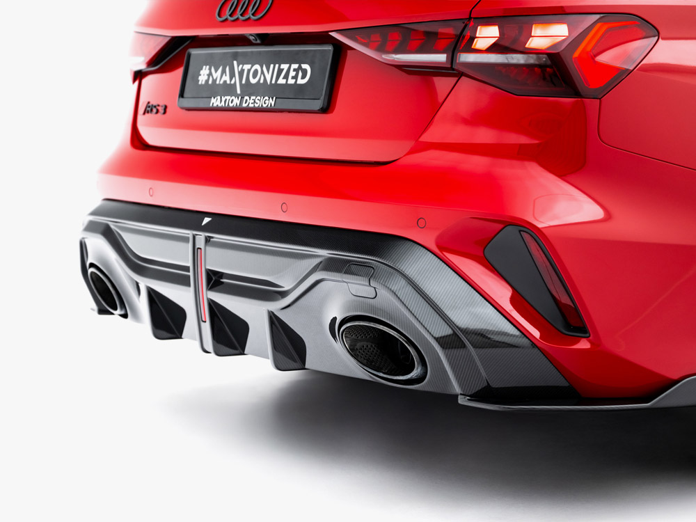 Prepreg Carbon Fiber Rear Diffuser Audi RS3 Sedan 8Y Facelift - 4 