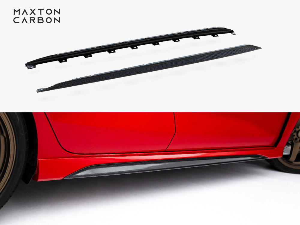 Prepreg Carbon Fiber Side Skirts V.2 Audi RS3 Sedan 8Y Facelift - 1 