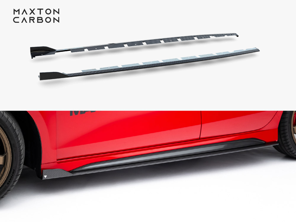 Prepreg Carbon Fiber Side Skirts V.1 Audi RS3 Sedan 8Y Facelift - 1 