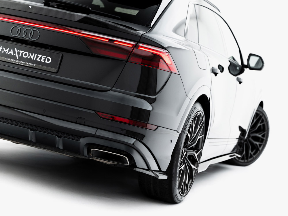 Prepreg Carbon Fiber Rear Side Splitters Audi Q8 S-Line Mk1 Facelift - 4 